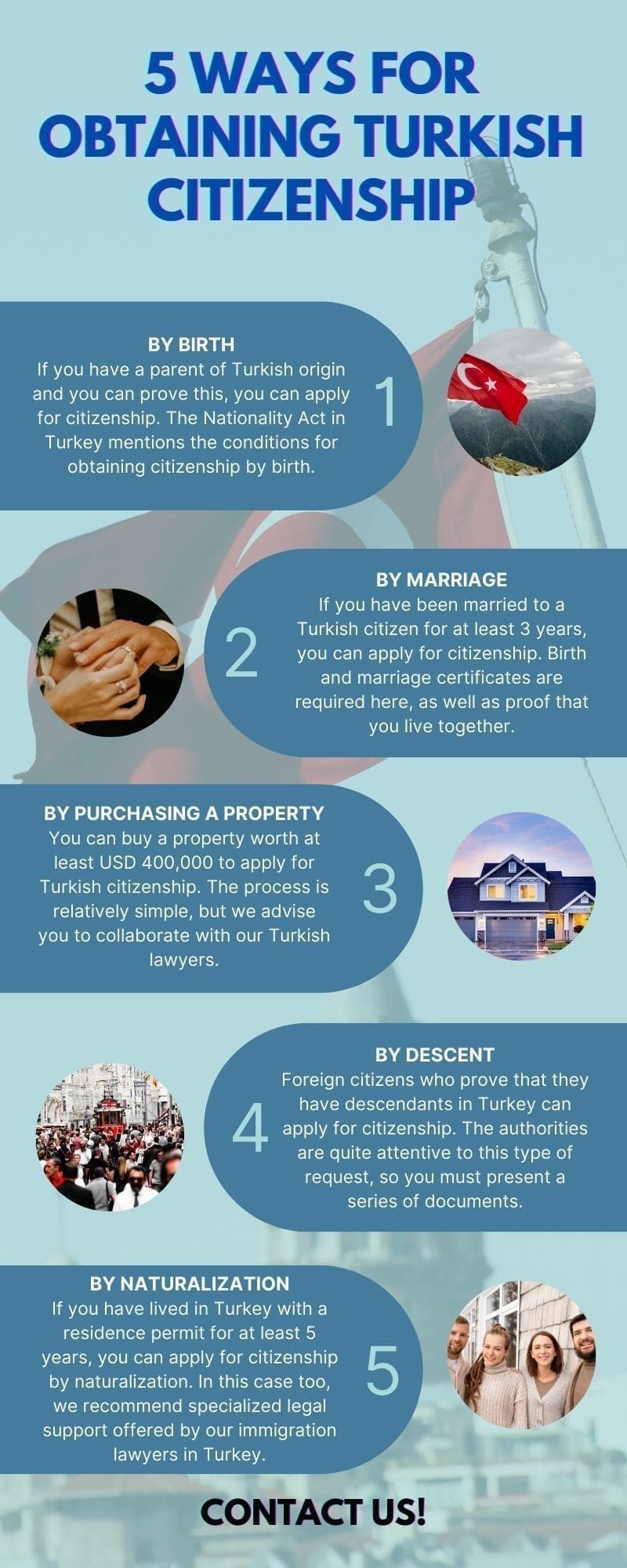 5 Ways for obtaining Turkish citizenship